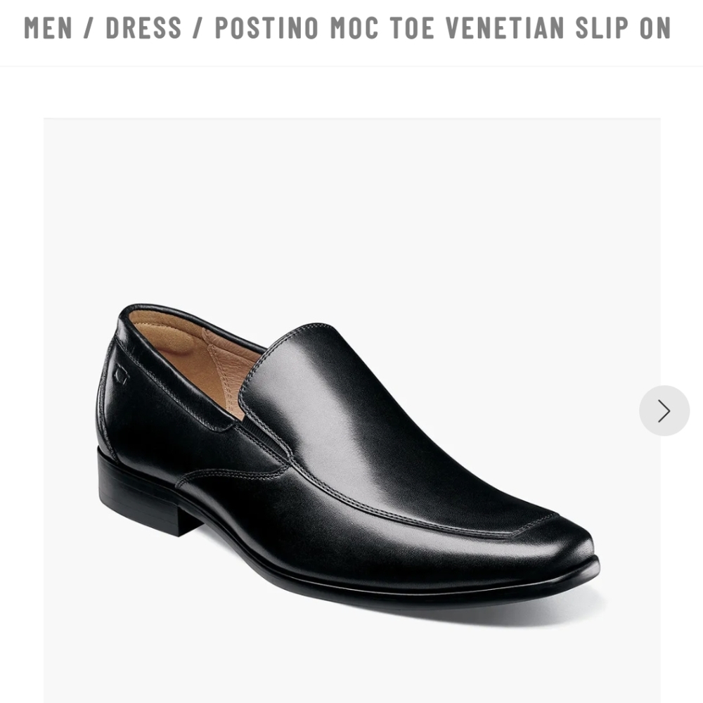 Florsheim Postino Black Leather 9.5